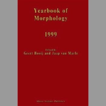 Yearbook of Morphology 1999