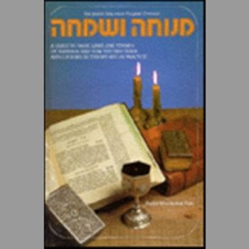 Menucha V'simcha: Basic Laws And Themes Of Shabbos And Yom Tov and Their Applications in Theory and in Practice