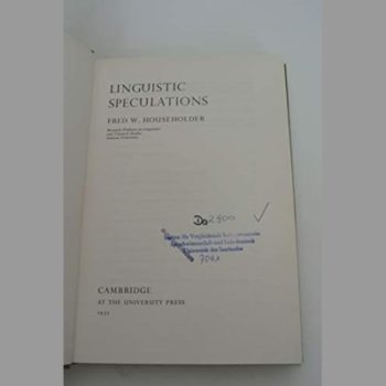 Linguistic Speculations