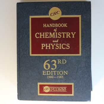 Handbook of Chemistry and physics 63rd edition 1982-1983