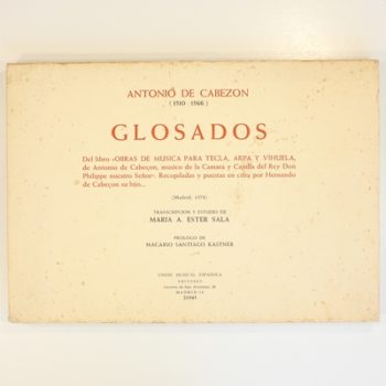 Antonio de Cabezon (1510-1566) Glosados