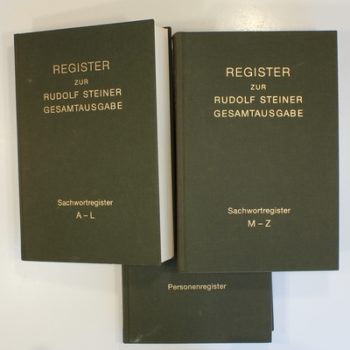 Register zur Rudolf Steiner Gesamtausgabe: Sachwortregister (A-L und M-Z) mit Personenregister